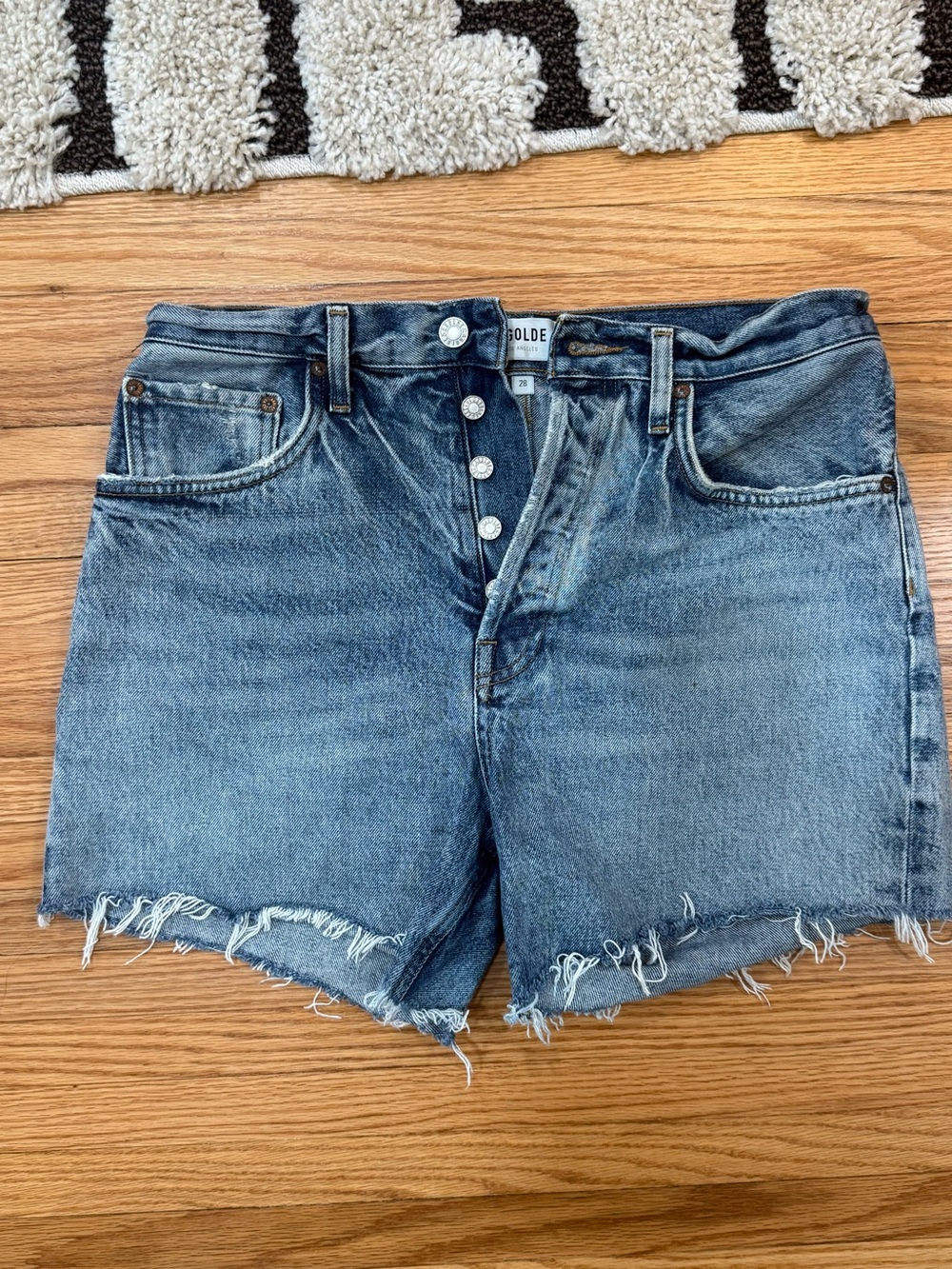 AGOLDE Parker Shorts; Blue Denim Women’s Shorts